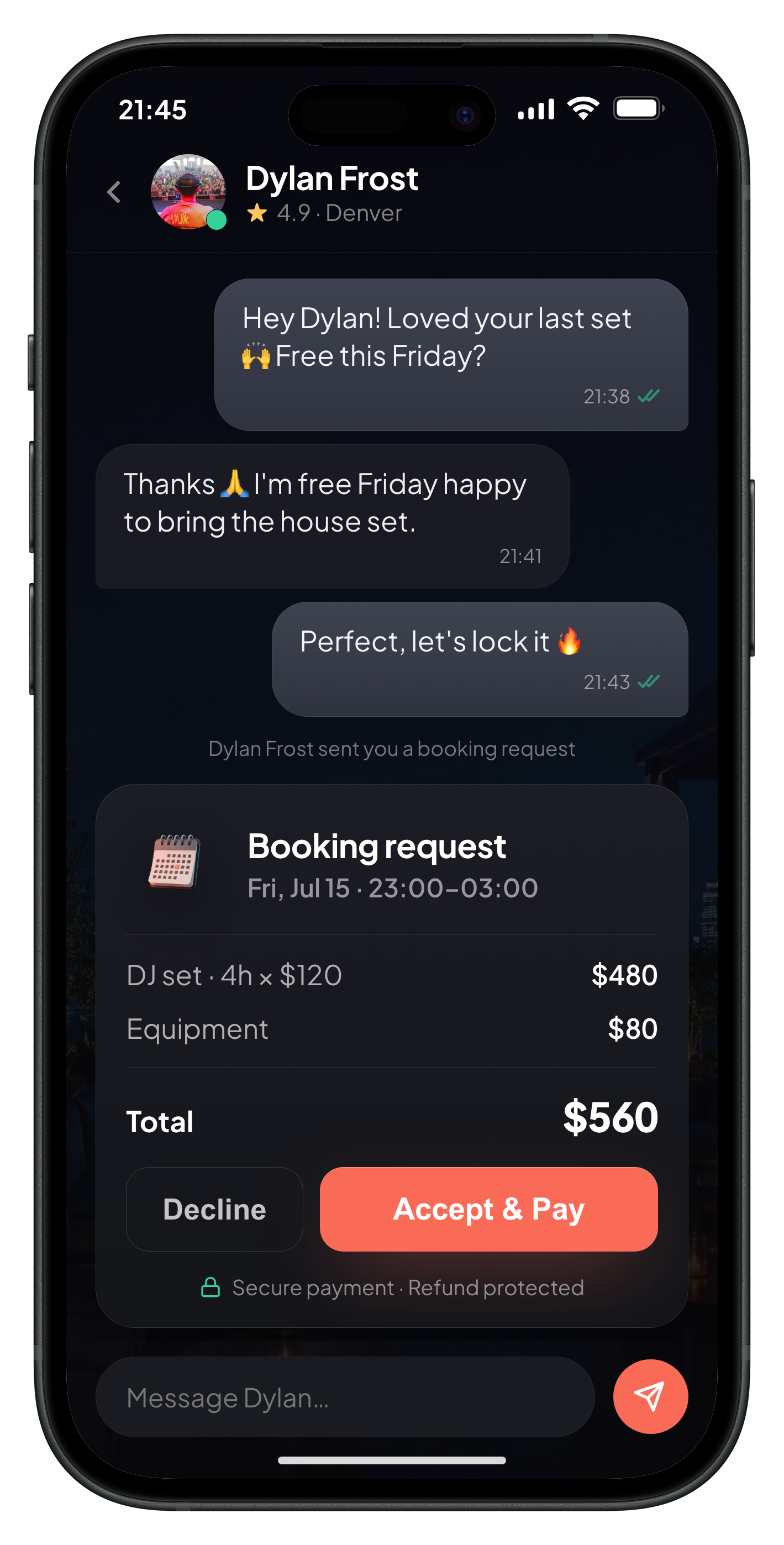 Book & get paid